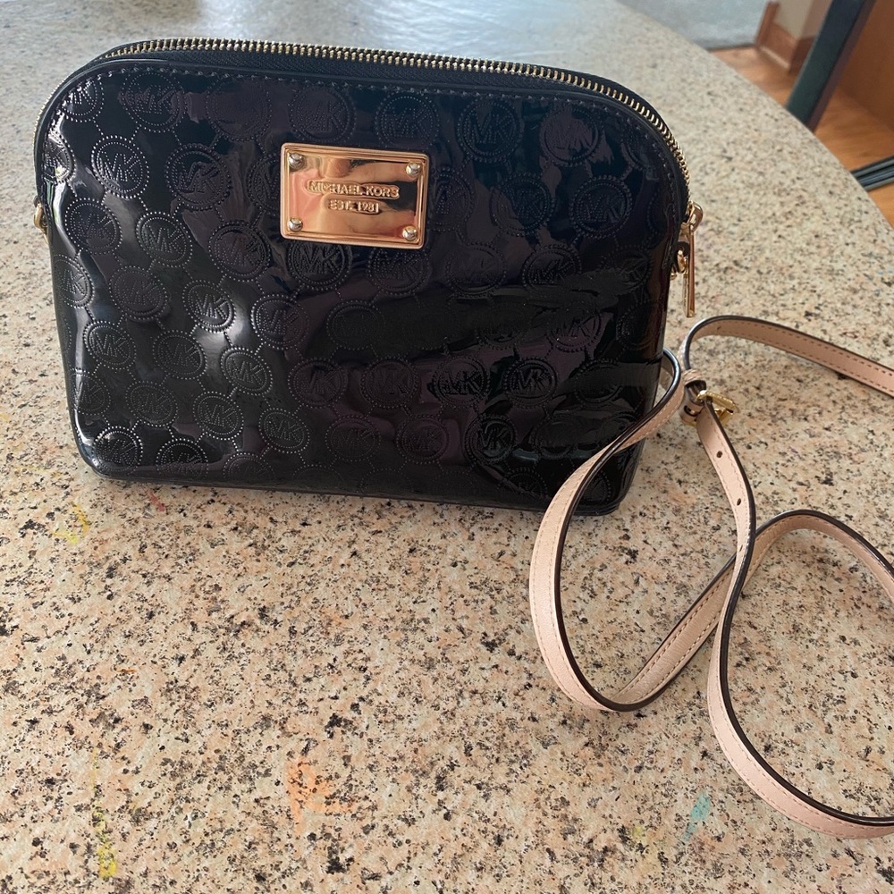 Michael Kors Black Patent Leather Crossbody